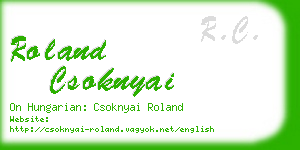 roland csoknyai business card